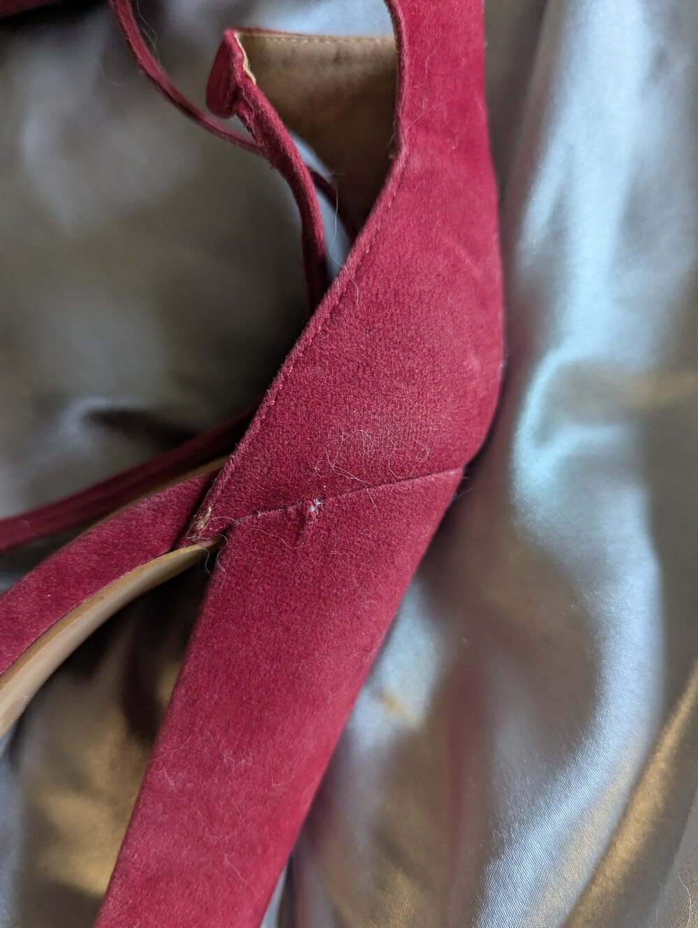 Tie Up Raspberry High Heels - Picture 5 of 6